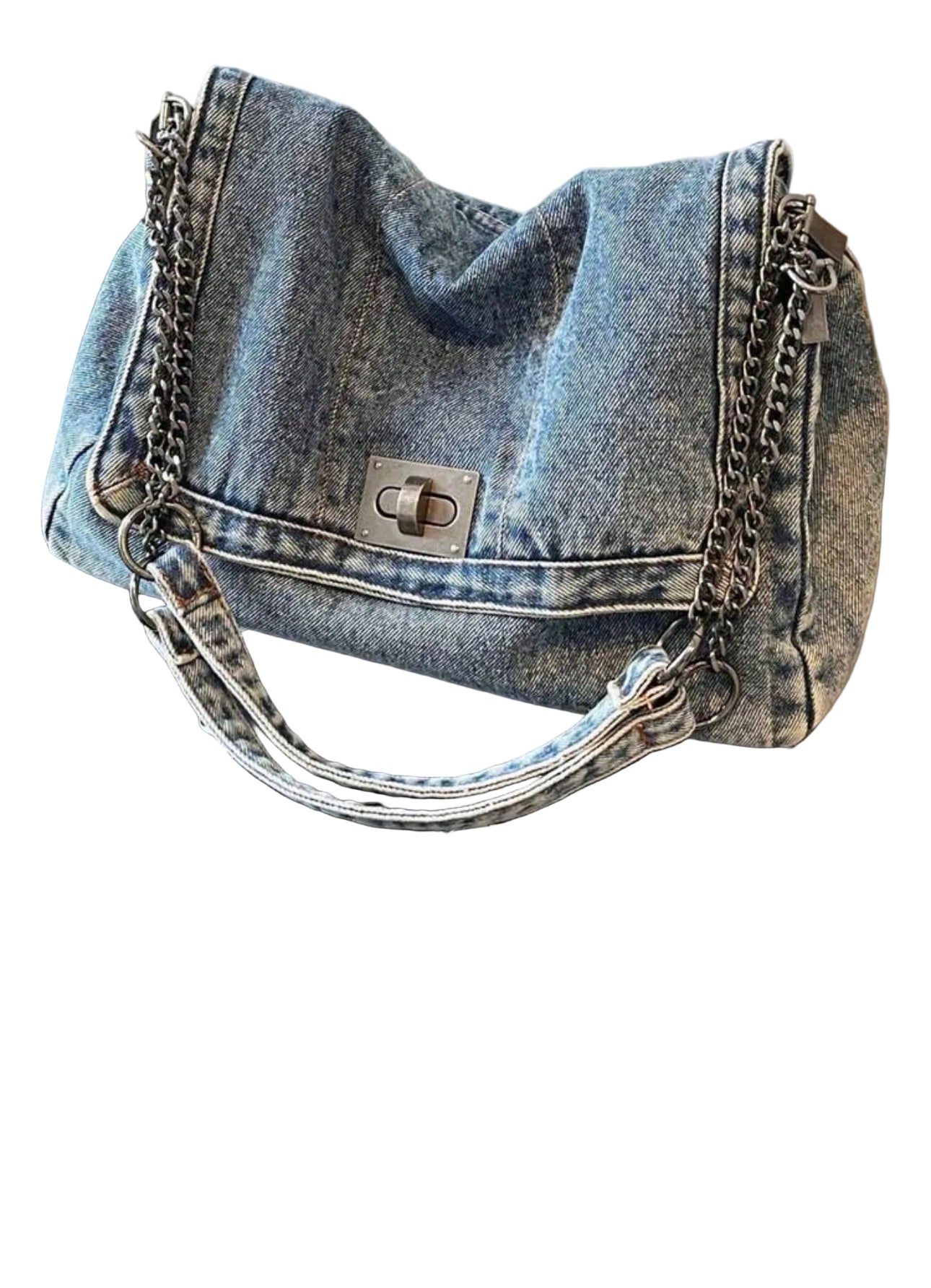 Denim “Carryall” Handbag