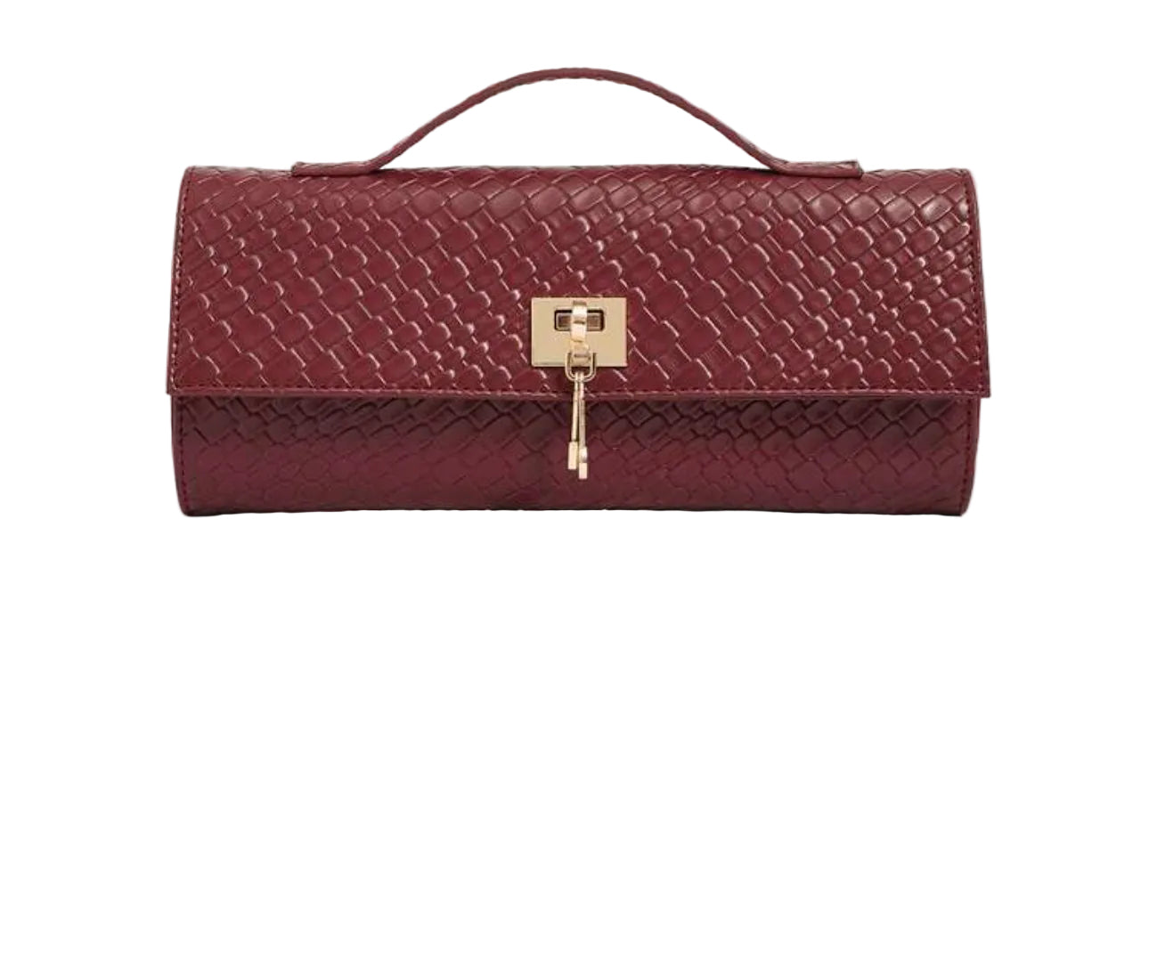 Burgundy “Luxe” Top Handle Handbag