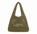 “Lattice” Olive Handbag