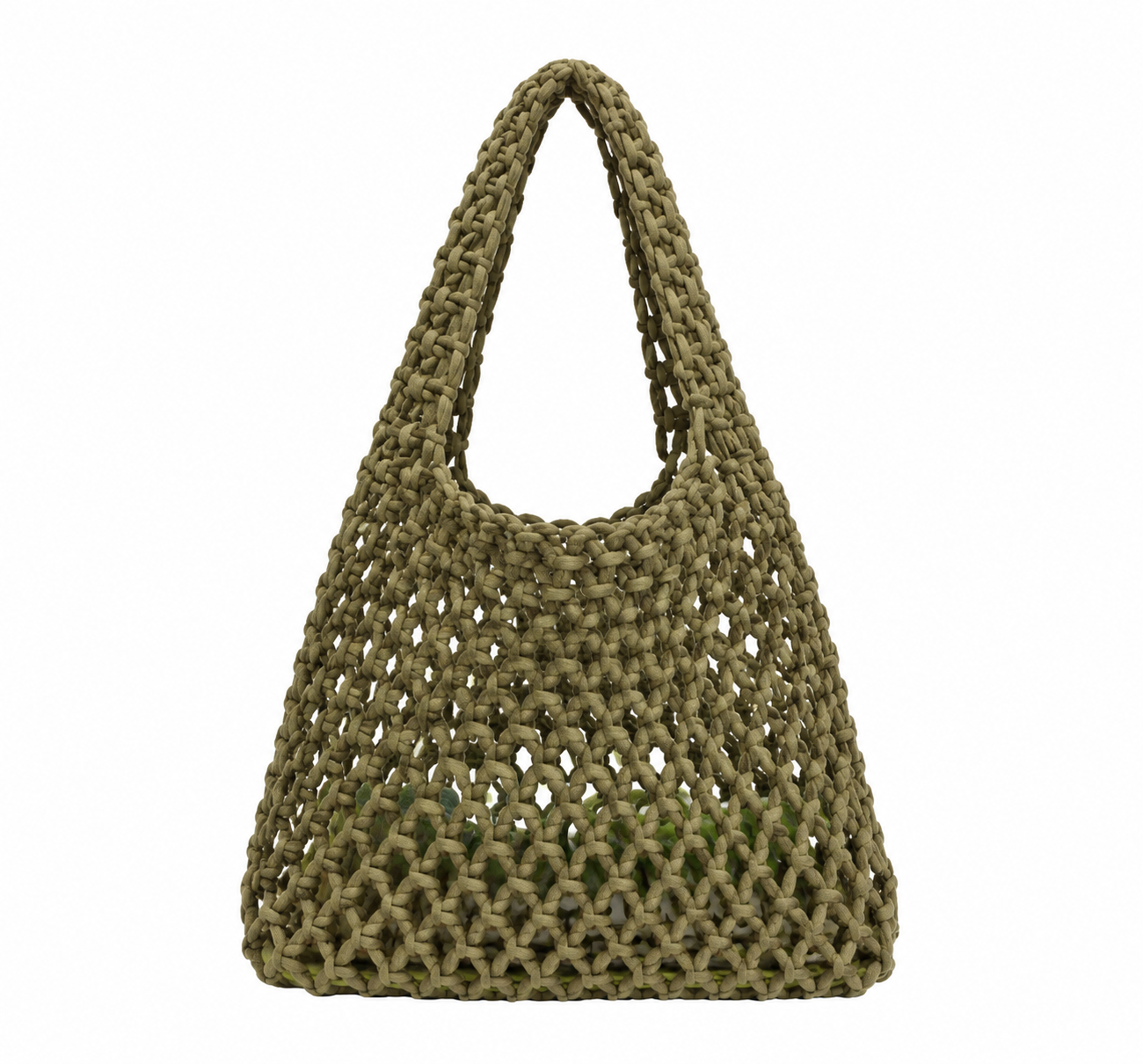 “Lattice” Olive Handbag