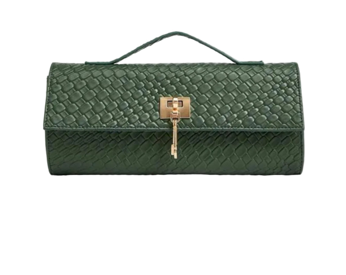 Green “Luxe” Top Handle Handbag