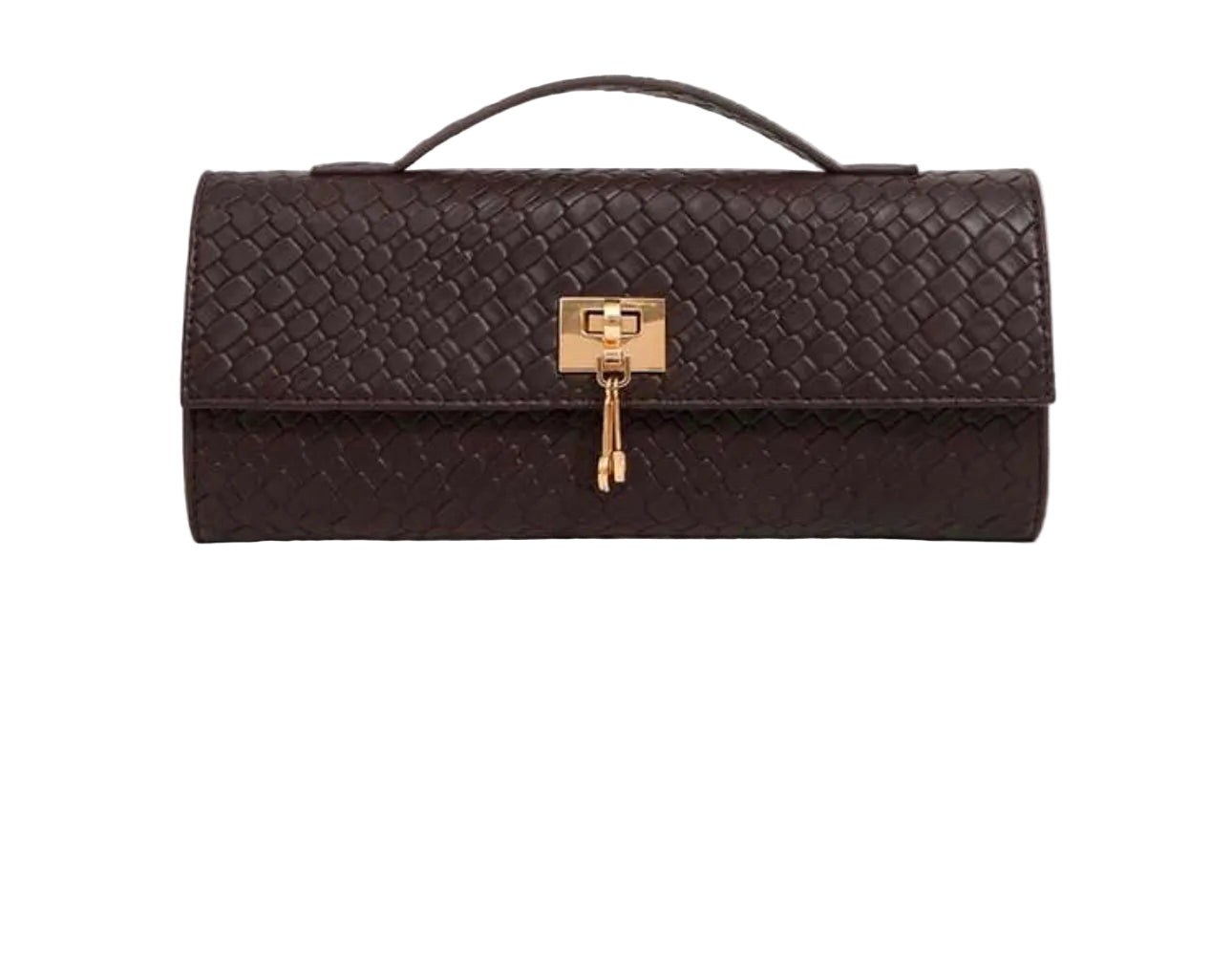 Chocolate “Luxe” Top Handle Handbag