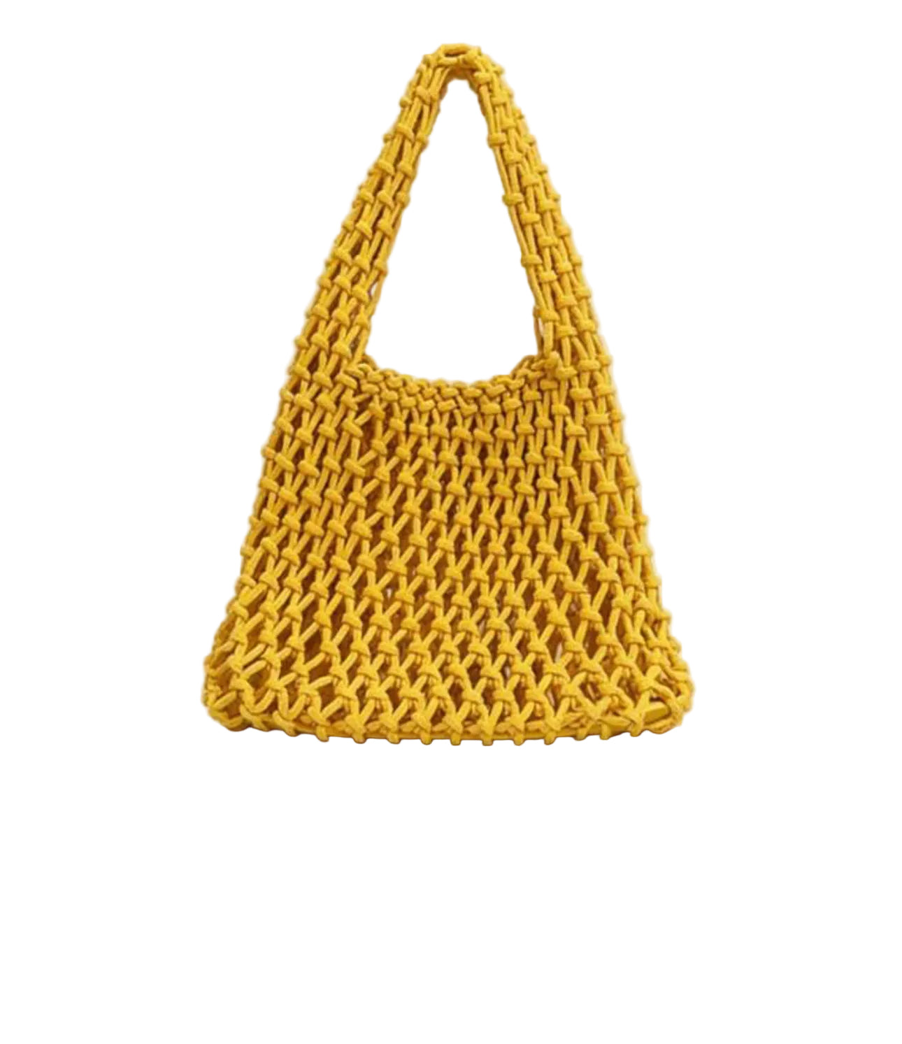 Yellow “Lattice” Handbag