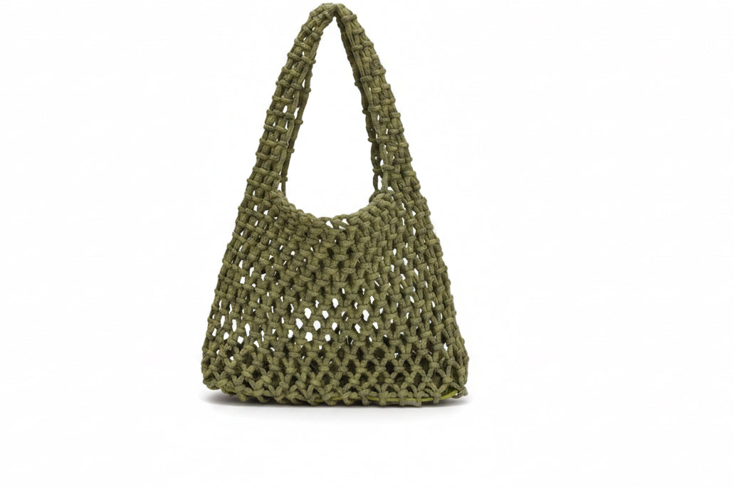 Olive “Lattice” Handbag