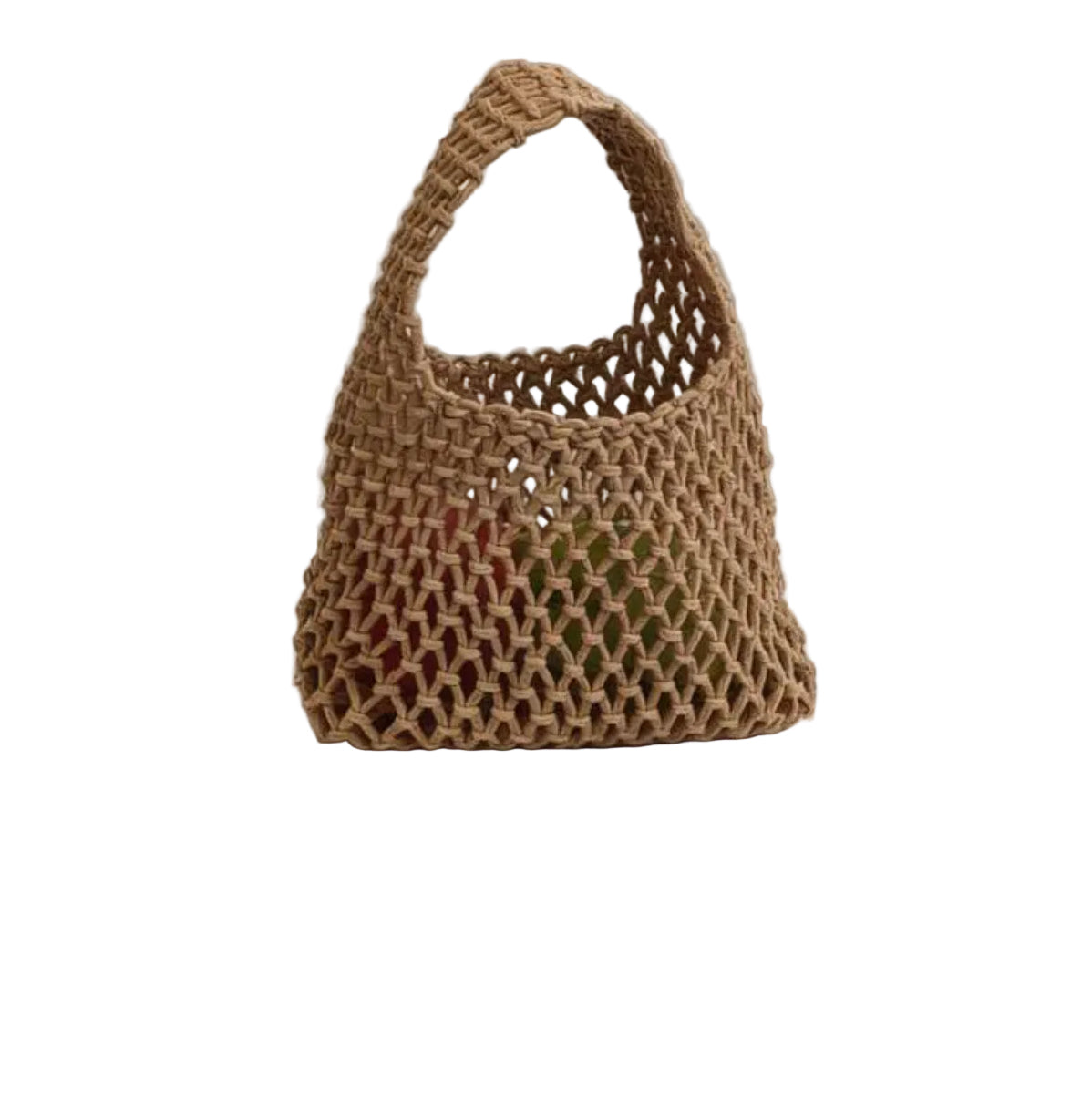 Brown “Lattice” Handbag